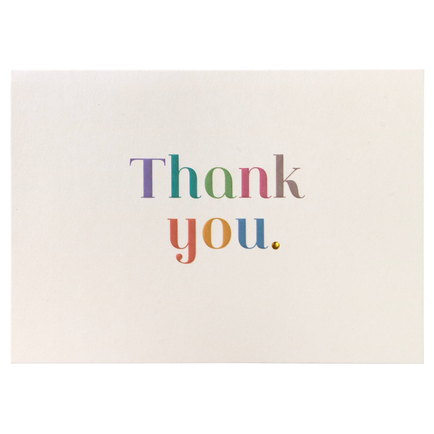 Boxed Notecard Set with Multicolour 'Thank You' Design: Paper