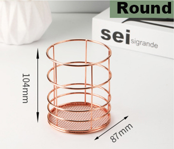 Rose Gold Series Desk Organiser - Round Pen Holder