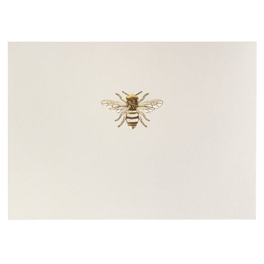 Boxed Notecard Set with Gold Bee Design: Paper